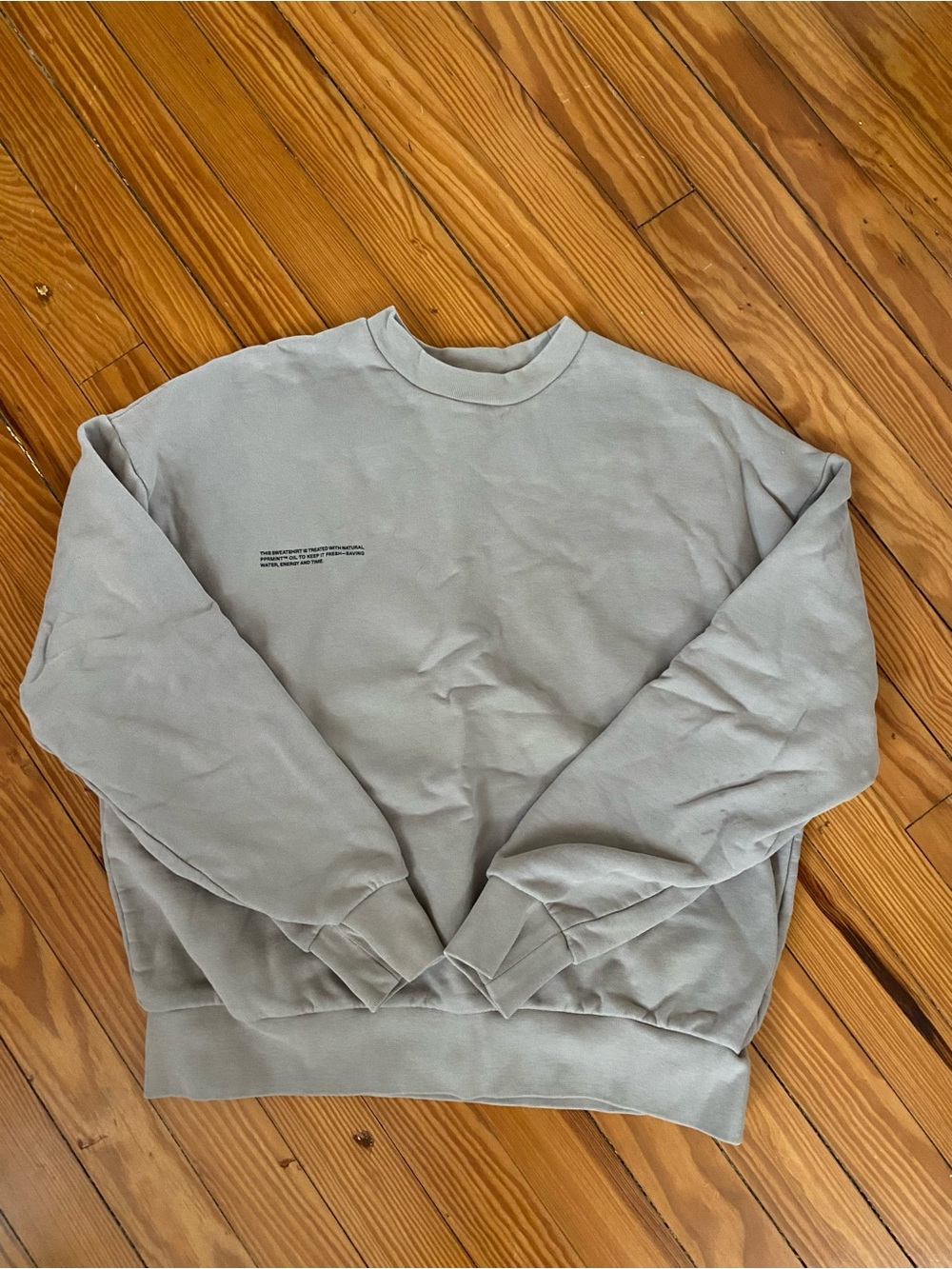 Pangaia Womens Crewneck Sweatshirt in Light Gray